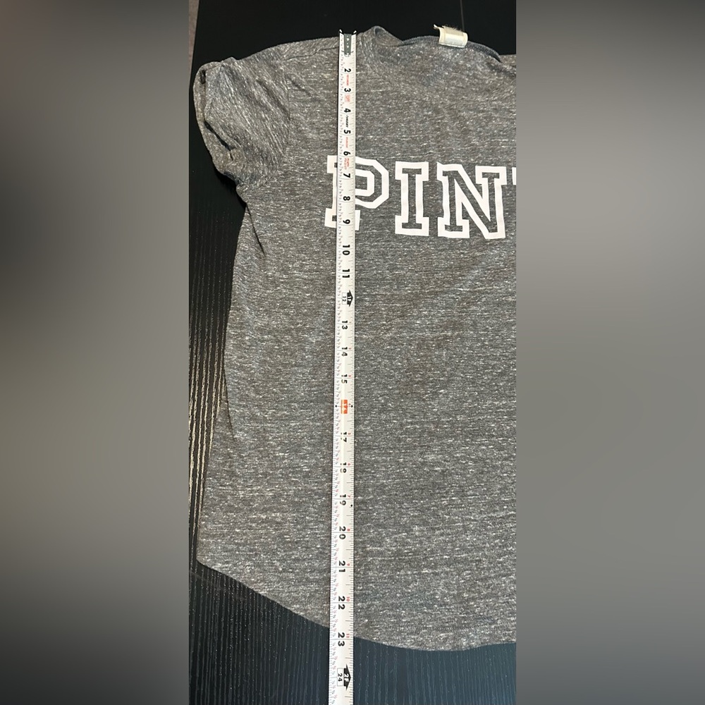 PINK Women’s Gray Short Sleeve Tshirt Size XS - Picture 5 of 9